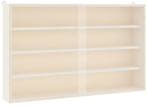 vidaXL Sammlervitrine aus Holz mit Türen, Wandvitrine für Wohnzimmer Esszimmer Schlafzimmer, Wandregal Hängeregal Schaukasten