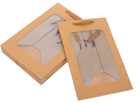 BUGUUYO 10er-pack Elegante Geschenktüten Mit Sichtfenster Für Partys Große Größe Praktische Griffe