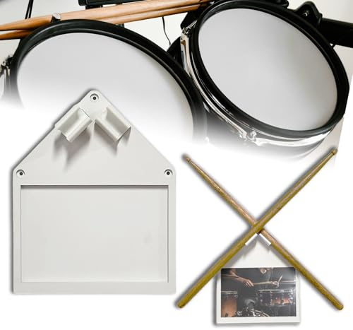 Halter für Drumsticks und Postkarte Foto, einzigartig für Drummer-Geschenke, Wandmontierter Display