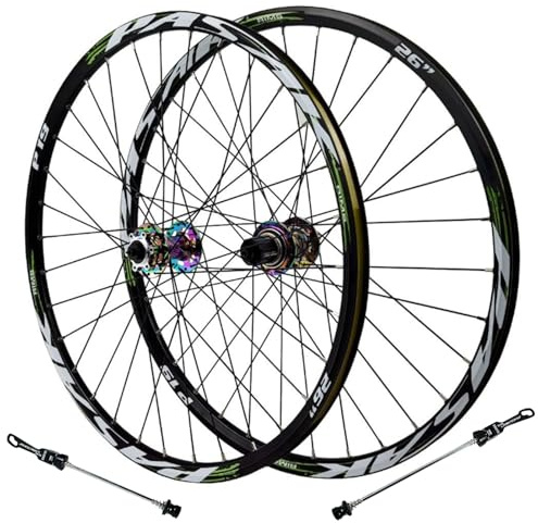 AADDFDD MTB-Radsatz mit Scheibenbremse, 26 Zoll, 27,5 Zoll, 29er, 32 Löcher, Fahrradnabe, doppelwandige Alufelgen, Schnellspanner, 7/8/9/10/11/12 Geschwindigkeiten