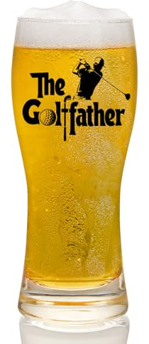 Joymaking Beer Glass Golf Gifts for Men, Novelty Beer Gifts for Men 460ml