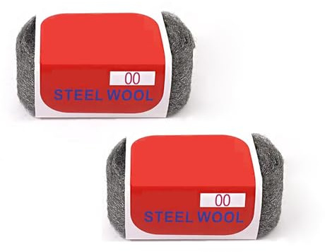 Edelstahlwolle Länge 3m/10ft 2Stk Zuschneidbar für Möbel Auto Steinkunst Glas Metall Polieren und Schleifen-00#
