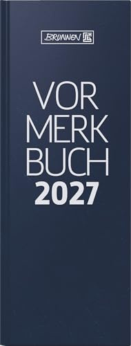 BRUNNEN Vormerkbuch Mod. 786 2027 | 110×297 mm, Kunststoff, blau