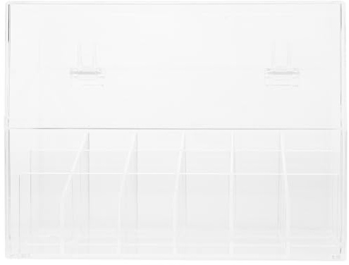 WRITWAA Caja Organizadora de Maquillaje Tapa, Soporte Transparente para Lápiz Labial y Esmaltes de Labios, Organizador de Escritorio para Almacenar Productos de Belleza Hogar