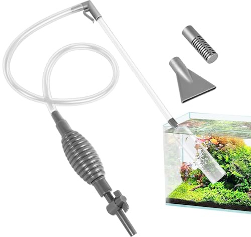 Ferizzia Sifonador Acuario Limpiafondos, 1.7m Sifonador Agua | para Acuarios Grandes, Sifon Acuario Manual Limpiafondos, para Cambios de Agua Acuarios, Limpieza Grava y Arena