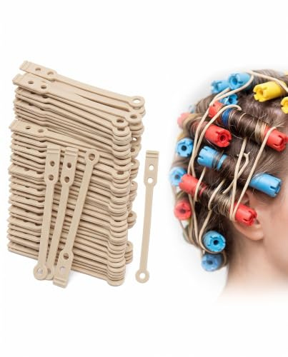 BTACGWP 50 Pièces Bigoudis Cheveux pour Permanente, Kit de Rouleaux avec Élastiques pour de Belles Boucles, Outils de Coiffure Professionnelle et Permanente à Froid DIY à la Maison
