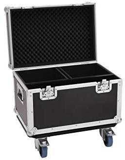 ROADINGER Flightcase PRO 2x Spark Master mit Rollen | PRO Flightcase für 2 x Eurolite Spark Master