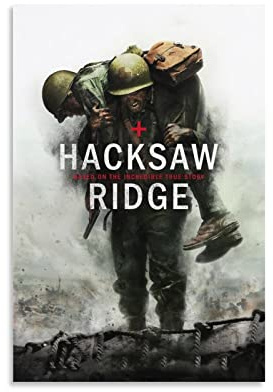 COAC Hacksaw Ridge Biography War Story Movie Poster Poster Decorative Painting Canvas Wall Art Living Room Posters Bedroom Painting 16x24inch(40x60cm)