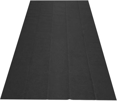 AutoFloorGuard AFG8018 17 Foot x 7.3 Foot Golf Cart Medium Size Garage Carpet Containment Mat with Stay-Put Corners and Anti-Slip Backing, Black