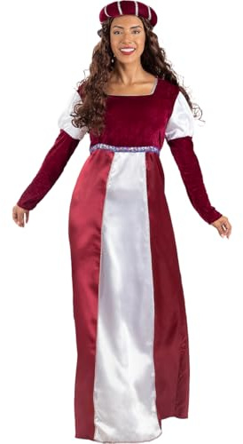Funidelia | Disfraz de princesa medieval para mujer Edad Media, Princesas, Reina - Disfraz para adultos y divertidos accesorios para Fiestas, Carnaval y Halloween - Talla S - Marrón