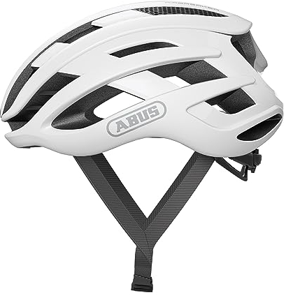 ABUS Rennradhelm AirBreaker - High-End Fahrradhelm für den professionellen Radsport - für Jugendliche und Erwachsene - Helm für Damen und Herren - Weiß, Größe L
