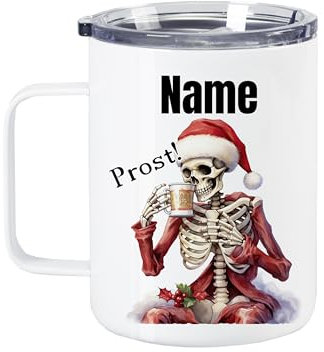 GRAZDesign Tazza per vin brulé con coperchio e nome, personalizzabile, motivo scoiattolo, in acciaio inox, 350 ml