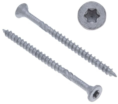 Keple Holzschrauben 6x180 mm 50er Pack C4 Keramikbeschichtet TX Torx | Senkkopf-Holzschrauben für Terrassen, Holzbau und Außenbereich mit korrosionsbeständiger C4-Keramikbeschichtung