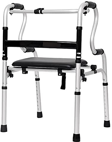 WUFUE Carrello con Sedile per Persone Alte/Anziani/disabili, rollator Leggero Pieghevole, Decorazione compatta Portatile Interna/Esterna
