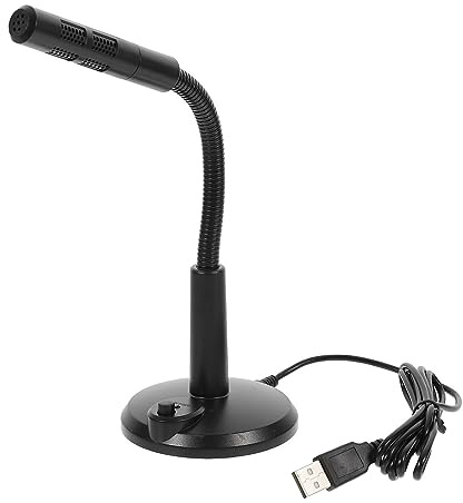 Homoyoyo USB Mikrofon für Computer, Aluminiumlegierung, Verstellbar | Schwarz, Stabiles Pedestal, für Game Voice Chat und Live Streaming, Einfache Nutzung