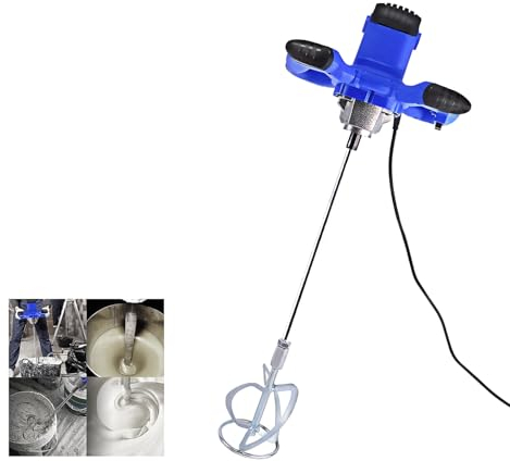Concrete Mixer Paddle Mixer 2600W Electric Cement Mixer Paint Mixer, M14 Threaded Rod, 6 Speed Adjustable 1700 U/min Plaster Mixer, Resin Mixer, Electric Concrete Tools for Mix Motar Plaster Adhesive