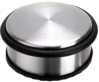 ADEPTNA Heavy-Duty Anti-Slip Door Stopper, 11 x 5.5cm, 1.01kg, Stainless Steel with Rubber Ring (1)