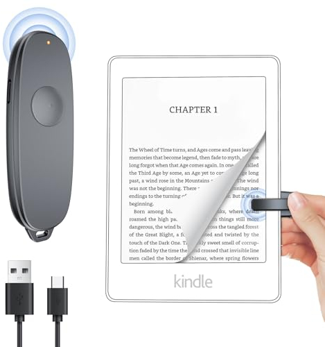 Remote Control Page Turner for Kindle Paperwhite Kobo eReaders: USB-C Recharged Kindle Clicker Page Turner for iPhone iPad Android Tablets Surface E-Book Reading