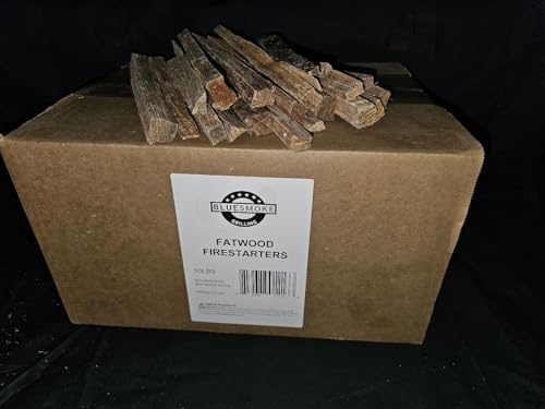 Blue Smoke Grilling Fatwood Firestarters - 10lbs All Natural Fat Wood Fire Starter Kindling Sticks