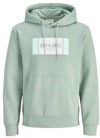 Jack & Jones Jjhayato BTS Sweat à Capuche pour Homme, Iceberg Green, M