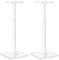 ELIVED Adjustable Height Speaker Stands for Satellites Up to 10KG, Extend 720mm to 950mm, Universal Bookshelf Floor Speaker Stand with 2 Types of Foot Pads, Cable Management,1 Pair, White EV5022W-L