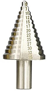 BTYQKZVPM Foret étagé Foret Conique étagé 5-35 mm Outils de perçage à carotter Foret étagé à cannelure Droite Foret à Bois et métal Forets à métal HSS(Non-Coated)