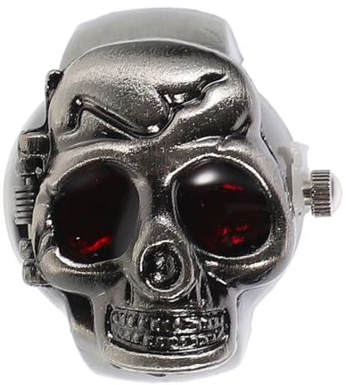 Veemoon 1stück Mini Retro Ring Uhr Kreative Flip Fingeruhr Vintage Ringuhr Für Damen Und Herren Als Für Geburtstage Und Schwarz