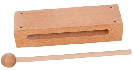 DECHOUS Holz Schlaginstrument Orff Instrument für Kinder mit Schlägel Klarer Resonanter Klang Pädagogisches Musikspielzeug für Unterricht Rhythmustraining