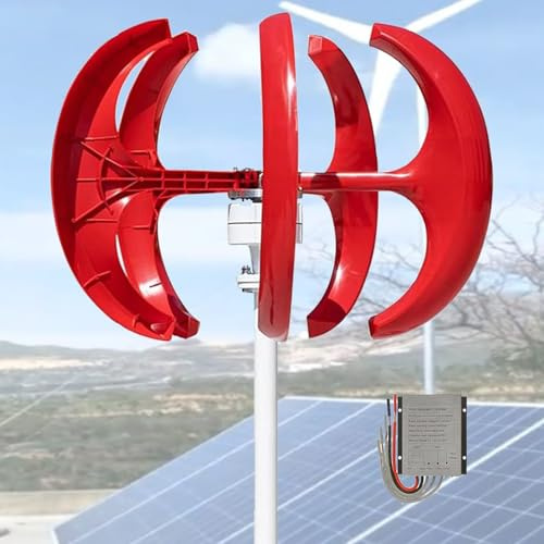 CHENWY Kit de generador de turbina eólica de 16000W CC, 12V, 24V 48V, generador de energía Vertical, Equipo generador de energía eólica Horizontal, suplementación de energía(Red,48V)