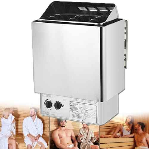 Poêle de sauna électrique en acier inoxydable, équipement de chauffage pour sauna à vapeur, poêle de sauna à bain de vapeur sèche, chauffage électrique pour sauna domestique, pour la maison 8.0KW/380V