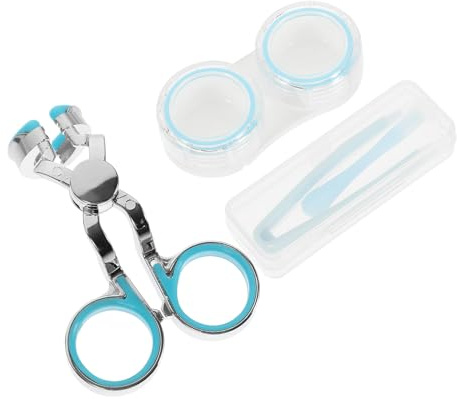 VILLFUL Juego de Aplicadores para Lentes de Contacto Pequeños, Herramienta Fácil de Usar y Extracción Rápida, Material Plástico Abs, Color Azul, Adecuado para Usuarios Miopía