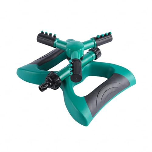 Vbvbip Aspersor giratorio automático con base de mariposa, aspersor de césped giratorio de 360° con rociador de agua ajustable para jardín mediano a grande, patio y sistema de riego de césped