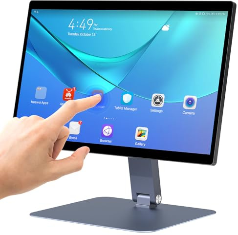 OuuOee Computer desktop all-in-one da 15,6 pollici, FHD 180 ° touch screen regolabile Android 12 PC pannello industriale RK3399 4 GB RAM/64 GB ROM, HDMI 2.0 WiFi Bluetooth 4.2 per ufficio/automazione