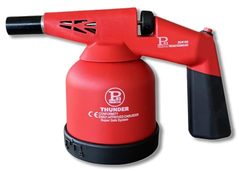 PROWELTEK - Lampe à souder à gaz 1760W Utilisation à 360°- Chalumeau à gaz avec Allumage électronique à batterie - Cartouches gaz 190g