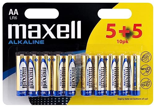 Maxell AA LR6 MN1500 Pile Stilo LR6 AA, confezione da 10 pezzi, 1.5 V