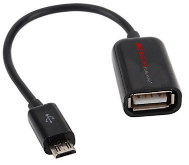 TECHGEAR® Câble adaptateur USB On-The-Go vers Micro-USB pour Yoga Tablet 8/10/10 HD+