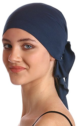 Deresina Headwear Unisex Extra grobes Bambus Bandana, Multifunktionale Kopfbedeckung, Bambus Chemo Kopftuch, weich dreieckiges Bandanas (Denim)
