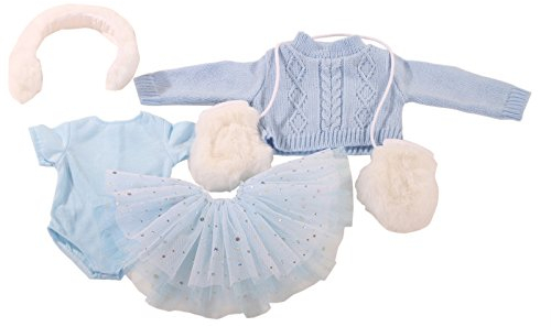 Götz 3402602 Kombination Skating - Schlittschuh Outfit Puppenbekleidung Gr. XL - 5-teiliges Bekleidungs- und Zubehörset für Stehpuppen von 45-50 cm