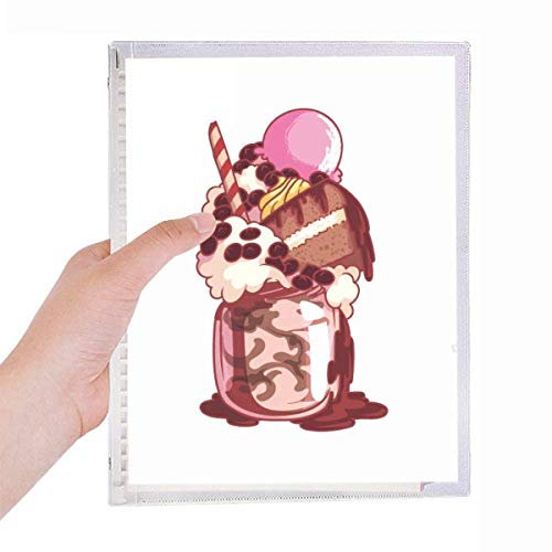 Taccuino per torte, biscotti, crema, cioccolato, gelato, foglie, spirale, ricaricabile