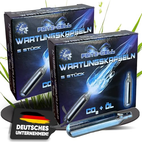 Fritz-Cell CO2 Wartungskapseln 12g – für Luftgewehr, Softair – 10 Stück