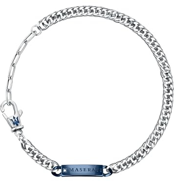 Maserati Herren Armband, JEWELS Kollektion, aus Edelstahl, Diamanten, Blau PVD - JM221ATY09