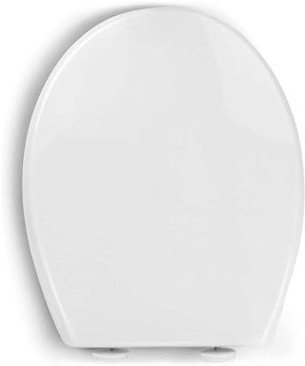 Soft Close White Toilet Seat - Luxury Bathroom Slow Seats Wc Heavy Duty | D Shaped, Easy to Install, Includes Fittings | Use for Home - Comfortable, Durable & Sturdy, Quick Release for Easy Clean