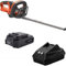YARD FORCE Akku Heckenschere LH C45 (inkl. Akku 2,0 Ah / 20 Volt, Schnittlänge 45 cm, Schnittstärke 16mm, Softgriff, lasergeschnittene Messerfläche, Dual Action Klingen)