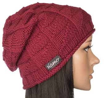 Beanie BOZEN Merino rot Unisex Damen-Mütze Herren-Mütze Strickmütze Übergangsmütze Wintermütze Wollmütze von siamo-handmade