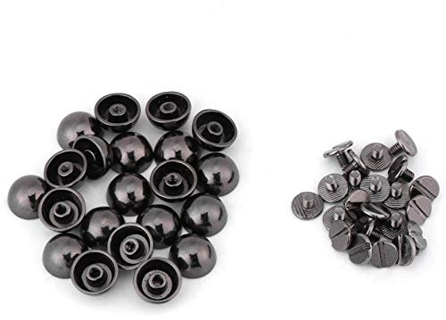 20 piezas de remaches de setas, tachuelas y tachuelas de cúpula, botones, tornillos, remaches de uñas para manualidades en cuero, bricolaje para ropa, zapatos, cinturones de cuero(#1)