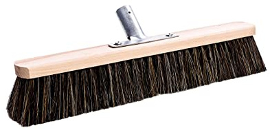 Saalbesen Synthetik oder aus Roßhaar - mit Metallhalterung, ohne Stiel - 40-80cm breit - Straßenbesen - Kehrbesen - Werkstattbesen (Roßhaar 60 cm)