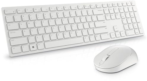 Clavier et souris sans fil Dell Pro, KM5221W, italien (QWERTY), blanc | RF 2,4 GHz, capteur optique, autonomie 36 mois, usage professionnel