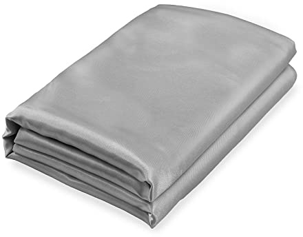 Homiest Drap plat en satin gris clair – Lit queen-size, literie de luxe et ultra douce