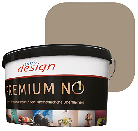 IMparat Ultra design Premium No.1 Wandfarbe, Farbfamilie Wüstensand: Sand-, Erd- und Schlammtöne, Innenfarbe für glatte, matte, farbige Wände, hohe Deckkraft, Farbton UD 01-02, 12,5 Liter