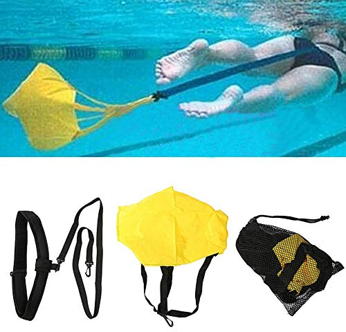 2M Schwimmwiderstandsgurt mit Fallschirm, Schwimmgurt, statischer Schwimmgürtel, für die meisten Schwimmbegeisterten, Schwimmleine, Bungee-Seile, Outdoor-Ausrüstung